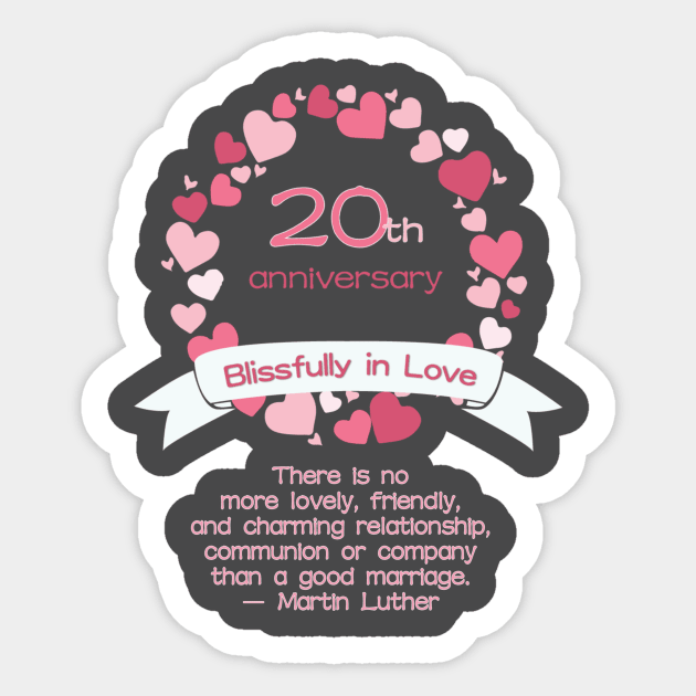 20th Wedding Anniversary Sticker by AlondraHanley